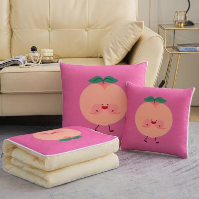 China Customized Soft Multifunctional Folded Cartoon Pattern Cushion Pillow Cover Two-in-One Folding Comforter Available For Four Seasons for sale