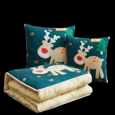 China Deer Folded 2 in 1 Multifunctional Pillow Cover for Car Cushion Sofa Office School Nap Folded Comforter Various styles are available for sale