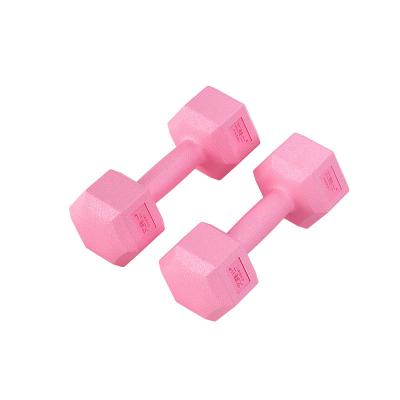 China Wholesale 2kg 3kg Eco-friendly PVC Color Hex Kids Aesthetic Dragging Dumbbells Set For Home Exercise 2023 for sale