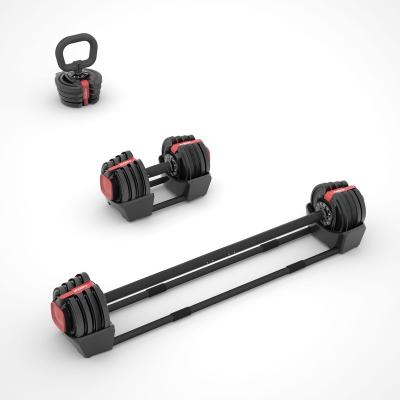 China Durable Multifunctional Barbell Set Kettlebell Adjustable Dumbbell Set 18kg Adjustable Dumbbell Set for sale