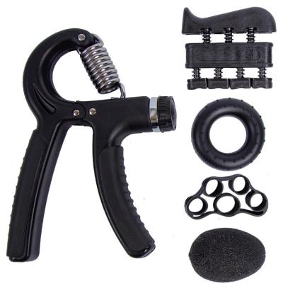 China Portable Adjustable Silicone Hand Grip Set Hand Strength Trainer Set Finger Exerciser Silicone Hand Grip Strengthener for sale