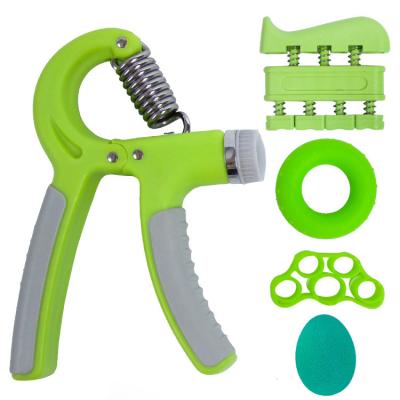 China 5 Pack Forearm Strengthener Workout Durable Silicone Finger Expander Kit Hand Gripper Set Strength Trainer for sale