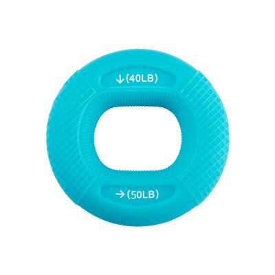 China Eco-friendly Silicone Squeezer Gripper Hand Exerciser Muscle Strengthening Grip Ring Finger Exerciser for sale