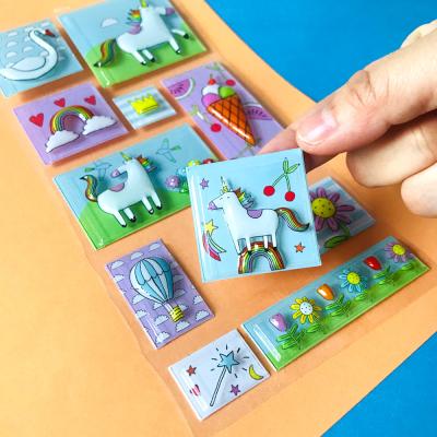 China Wholesale Custom Transparent Child Cartoon Noise PVC Sticker Lovely GF Safe Special Design for sale