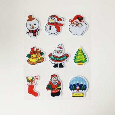 China GF 3D Crafts Sticker GF 3D Decorative DIY Santa Christmas Tree Stocking Custom Home Ornaments Adhesive Christmas Felt Stickers for sale