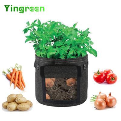 China Planting Garden Potato Vegetable Handle 5 Outdoor Greenhouse Customized 7 10 Gallon Non Woven Plant Grow Bags for sale