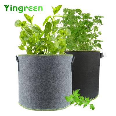 China Planting 1 Pot Plant 3 5 7 10 20 30 40 Gallon Garden Planter Breathable Non-Vegetable Mushroom Woven Fabrics Grow Bags for sale