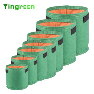 China Planting Customized Non Woven Eco - Friendly Handle 2 3 5 10 Gallon Garden Flowers Plant Tissue Potted Plant Grow Bags for sale