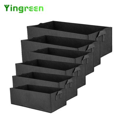 China Planting Professional Design Customized Handle 7 8 10 30 Gallon Square Woven Non Grow Bag Nursery Pots for sale