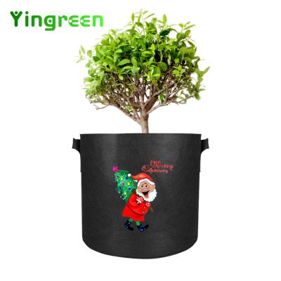 China Planting High Quality Non Woven Fabrics Customized 1 Pot Plant 3 5 7 10 20 30 40 Gallon Vegetable Garden Christmas Grow Bags for sale