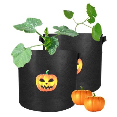 China Planting High Quality Non Woven Fabrics Customized 1 Potted Plant 3 5 7 10 20 30 40 Gallon Vegetable Halloween Garden Grow Bags for sale