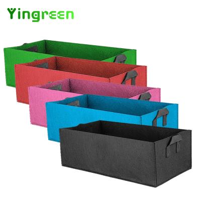 China Customized Planting Size 7 8 10 30 Gallon Square Woven Non Grow Bag Plant Nursery Pots for sale