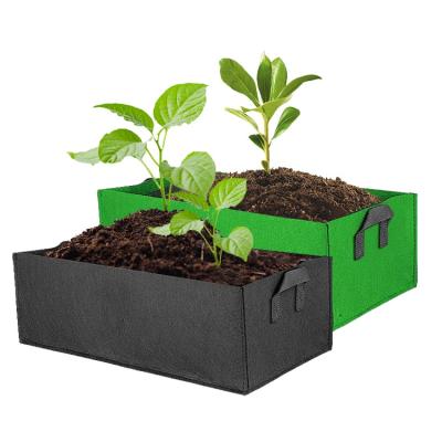 China Planting Large Capacity Customized Handle 7 8 10 30 Gallon Square Woven Non Grow Bag Plant Nursery Pots for sale