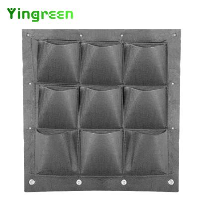 China Wall Hanging Vertical 9 Potted Plants 36 Pocket Wall Hanging Garden Non-Vertical Container Planter Woven Fabrics Grow Bags for sale