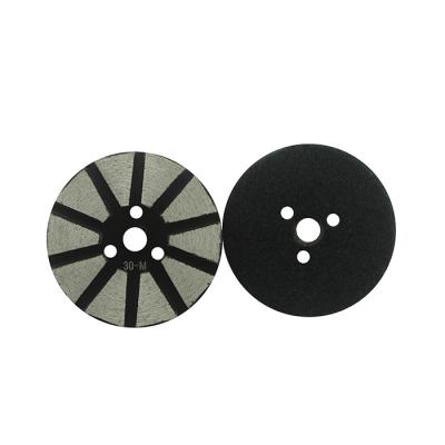 China 3'' Premium 10S Velcro Backed Metal Bonded Concrete Floor Dry/wet Diamond Grinding Discs for sale