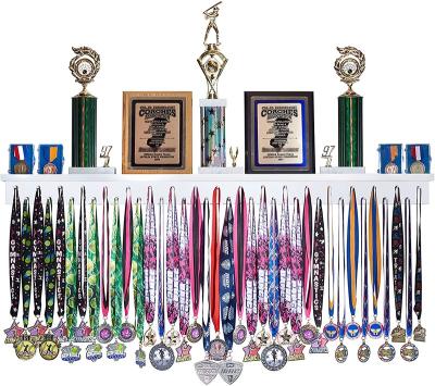 China Functional Medal Awards Rack Premier Medal Hanger Display Rack And Trophy Shelf for sale