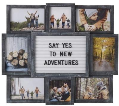 China Customizable Home Decor Letter Board with 8-Opening Photo Collage for sale