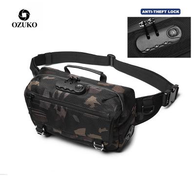 China Ozuko C9257 Water Proof Waist Bag Fanny Pack 2021 Luxury Designers Custom Made Waterproof Men Mini Pillow Waist Bag For Men Fanny Pack for sale