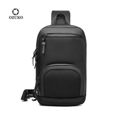 China Waterproof Anti Theft USB Charging Ozuko 9516 Formal 2021 Cross - Body Handbag Tactical Trunk Bags Sports Shoulder Waterproof Phone Sling Custom Bag For Men for sale