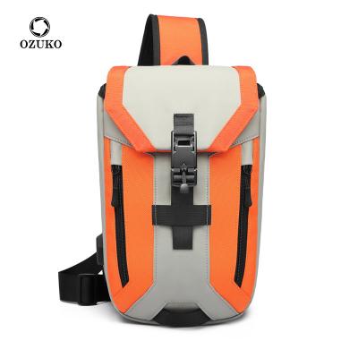 China Wholesale Cross - Ozuko 2020 New Mini Sling Bags Men Fashion Shoulder Body Bag Waterproof Usb Outdoor Cross - Body Bag for sale