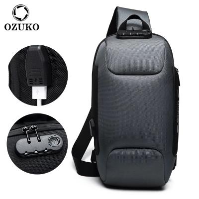 China Wholesale Cross - New USB Wholesale OZUKO 9223V Thoughtful Cross Body Bag - Fashion Package Men Messenger Bags Male Waterproof Travel Chest Anti-theft Bag for sale