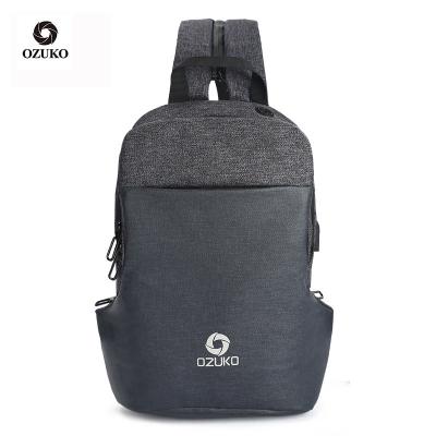 China Multifunctional Waterproof/Anti Theft/Raincoat/Laptop/School/Fashion Ozuko 9067 2021 Usb Sling Body Chest Boys Messenger Designer Multi Functional Waterproof Leisure Tiny Shoulder Bags For Ipad for sale