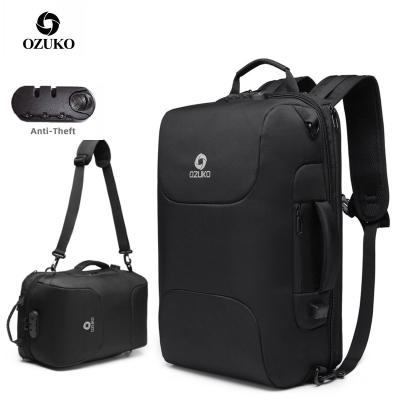 China With Custom USB Ozuko 9225 Motorcycle Luggage Bag For Men Waterproof Anti Theft Nylon Travel Bag Sublimation Gym Duffle Backpack for sale