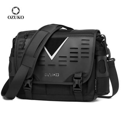 China 2021 Ozuko D9483 Waterproof Luxury High Quality Sublimation Bag Waterproof Oxford Shoulder Bag Men Messenger Bag Custom Fashion Oxford School Bag for sale