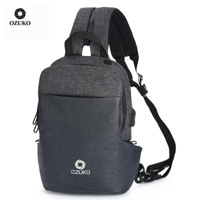 China New Fashion Usb Ozuko D9067 Sling Body Chest Boys Messenger Designer Multi Functional Waterproof Leisure Tiny Theft/Waterproof/Anti/Laptop/School/Leisure Shoulder Bag For Ipad for sale