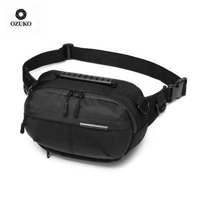 China Water Proof Ozuko D9260 Drop Shipping Stretching Mens Custom Tactical Bags Fanny Pack Military Waterproof Sport Pouch Strap Increasing Waist Bag for sale