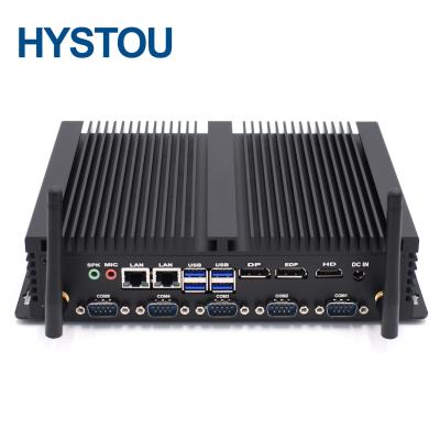 China Hystou Intel Core I7 Mini Industrial Pc Model H4-I7-8550U Linux Server Computer Industrial Fanless Desktop PC Price for sale