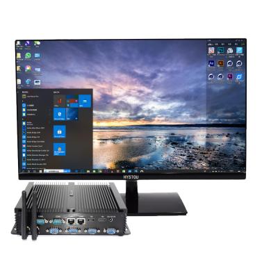 China Industrial Embedded Fanless Industrial Computadoras Mini Desktop Computer DDR3 4G RAM 256G SSD Pc for sale