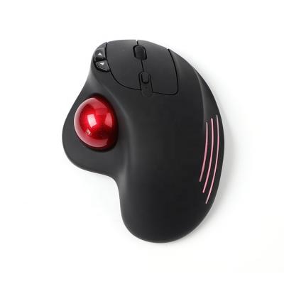 China 3D Wireless Trackball Mouse Rechargeable Ergonomic Mouse RGB Glow Easy Thumb Control Compatible For PC Laptop iPad for sale