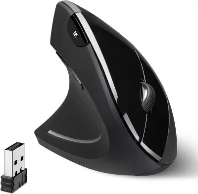 China Ergonomic Vertical Wireless Gaming 2.4 GHz Ergonomic Left Hand Vertical Mouse Suitable for PC Laptop Desktop Office Use with Adjustable DPI Levels for sale