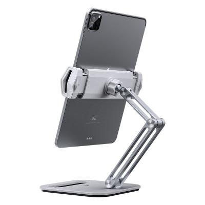 China Home Office Tablet Stand Three Axis Angle Design Tablet PC Multi Foldable Adjustable Desktop Aluminum Hands Free Mobile Phone Holder for sale