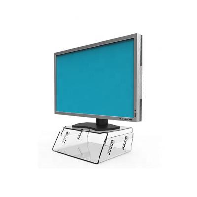 China Good Quality Acrylic Ergonomic Height Adjustable Crystal Monitor Stand for sale