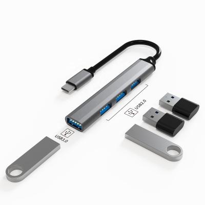 China aluminum alloy type c to USB3.0 type c hub 4 port factory supply adapter LH-01 for sale