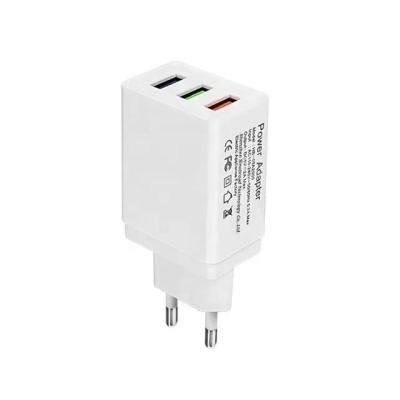 China Mobile Phone Charger USB 3in1 Fast Wall Charger For Cable 2A 5V USA Plug EU Plug Mobile Phone Charger Block Charger Charging Adapter For Iphone for sale