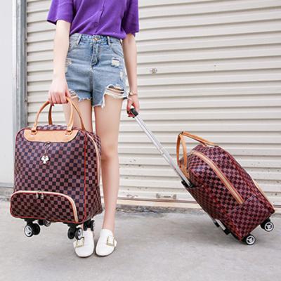 China Foldable Duffel Bag Combinable Carry On Luggage Trolley Bag Rolling Convenient High Quality Universal Travel Trolley Wheel Suitcase for sale