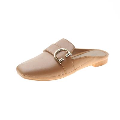 China New Fashion Trend ANMAI Women's Sandals Summer Student Lazy Outdoor Wear Muller Shoes Half Slippers Low Heel Flat Heel for sale