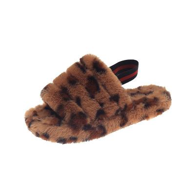 China Fashion Trend Women's Fashion Plush Shoes Cotton Elastic Clog Large Size Warm Home Slippers 36-43 for sale