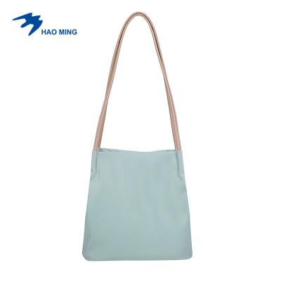 China 2021 Hot Popular Pure Color Foldable Casual Store Reusable Tote Handle Shopping Bag For Sale Outdoor Travel Vacation for sale