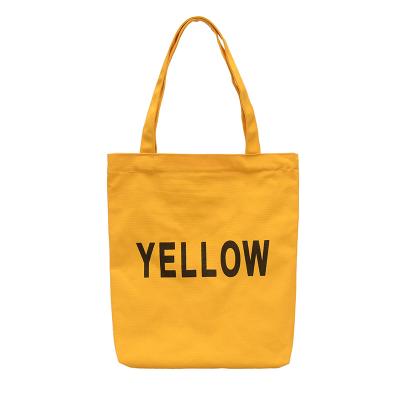 China Custom Letter Handled Printed To Reuse Reusable Shopping Canvas Tote Bag With Logo for sale