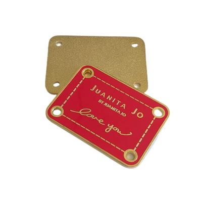 China Wholesale Customized Europe Enamel Badge Label Pin Engraved Logo Nameplate Gold Plating Nameplate for sale