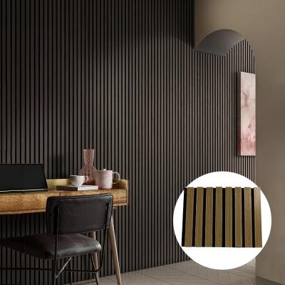 China Modern Natural Akupanel Walnut MDF Sound Absorption Acoustic Wooden Board Panels for sale