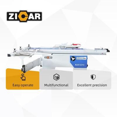 China ZICAR MJ6132YII woodworking horizontal sliding table saw high power sliding table board saw table saw for board for sale