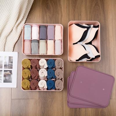 China Yiwu Viable Market Hot Sale Bedroom Furniture Wardrobe Storage Bra Bangs Storage Organizer Box Underwear Storage Boxes for sale