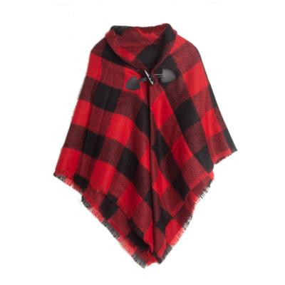 China Fast Shipping Rarewe Anti-wrinkle Clothes RTS Girls Plaid Fringed Cover Up Kids Buffalo Plaid Fashion Wraps With Tassel for sale