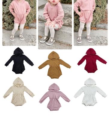 China QUICK DRY Newborn Baby Sportswear Rompers Hoodie Sweater Romper for sale