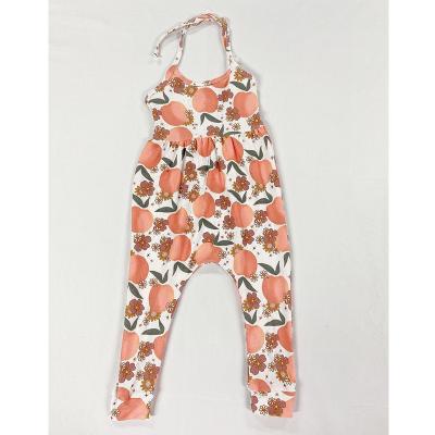 China RAREWE QUICK DRY Factory Wholesale Custom Made Infant Baby Infant Toddler Summer Halter Romper Jumpsuit OEM Available for sale